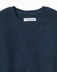 Big &amp; Tall Salthill Pocket Cotton-Blend Crew Sweater - Insignia Blue Heather