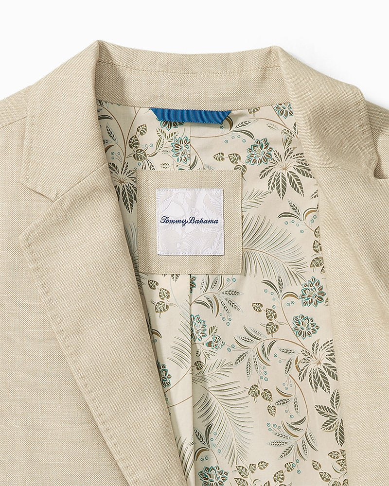 Big &amp; Tall Latigo Beach Linen-Blend Blazer - Stone Khaki