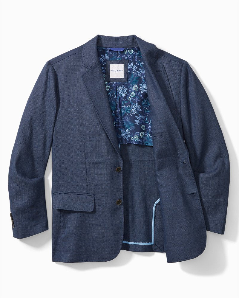 Big &amp; Tall Latigo Beach Linen-Blend Blazer - Navy