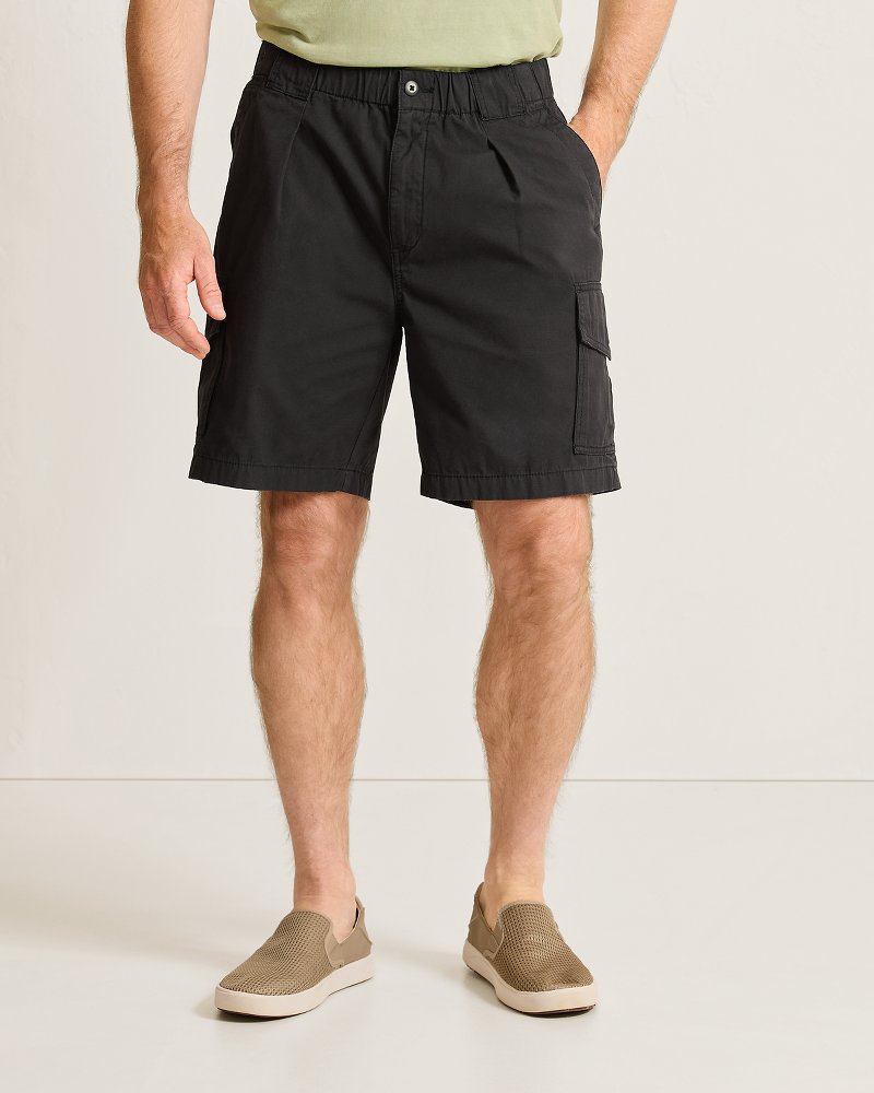 Big &amp; Tall Bahama Survivor E-Waist Cargo Shorts - Black