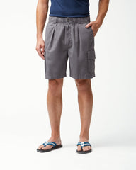 Big &amp; Tall Bahama Survivor E-Waist Cargo Shorts - Fog Grey