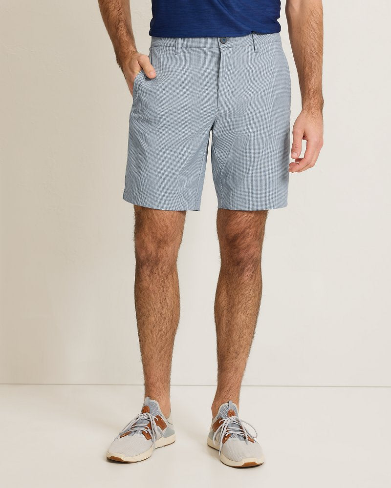 Big &amp; Tall Barbados Pro Vista Check IslandZone Shorts - Glass Bottle