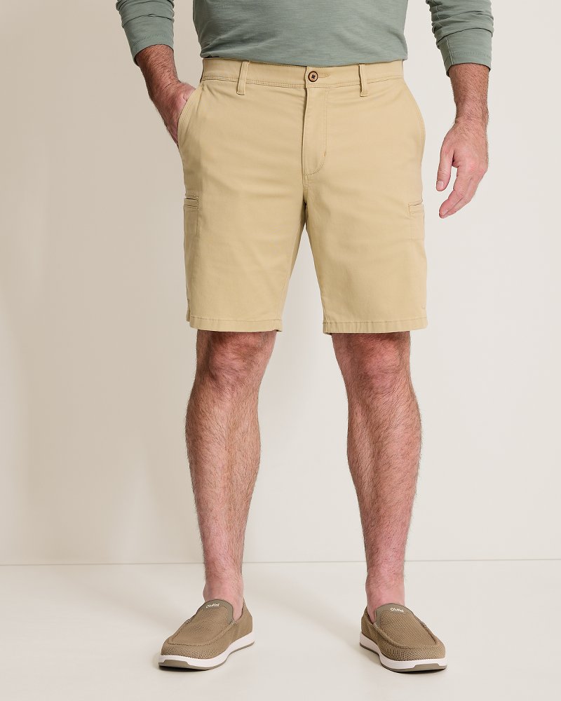 Big &amp; Tall Boracay Island Chino Cargo Shorts - Stone Khaki