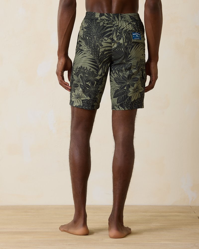 Big &amp; Tall Baja Santiago Palms Boardshorts - Black