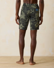 Big &amp; Tall Baja Santiago Palms Boardshorts - Black