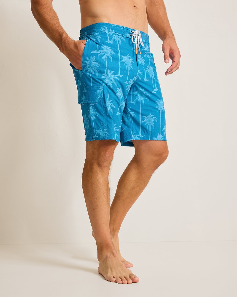 Big &amp; Tall Baja Palmero Boardshorts - Blue Allure