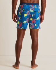 Big &amp; Tall Naples Fishanado Swim Trunks - Victoria Blue
