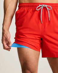 Big &amp; Tall Naples Valley Swim Trunks - Red Tulip