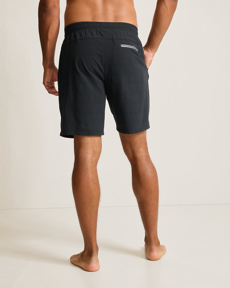 Big &amp; Tall Huntington Bay E-Waist Hybrid Shorts - Black