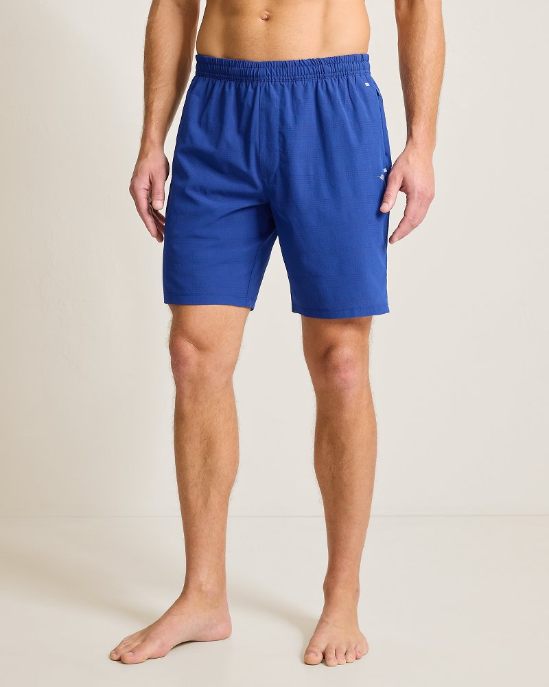 Big &amp; Tall Huntington Bay E-Waist Hybrid Shorts - Dark Cobalt