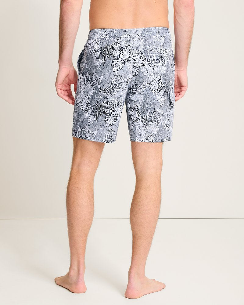 Big &amp; Tall Baja Fronds Vines Boardshorts - Black