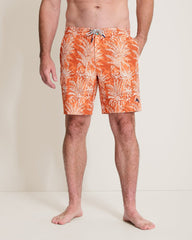 Big &amp; Tall Baja Sunset Palms Boardshorts - Dusty Orange