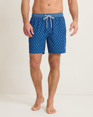 Big &amp; Tall Naples Goa Geo Swim Trunks - Indigo Tide