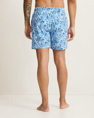 Big &amp; Tall Naples Tidal Echoes Swim Trunks - Clear Sky Blue