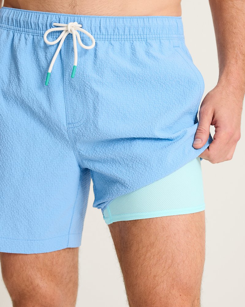 Big &amp; Tall Naples Shores Swim Trunks - Big Sky Blue