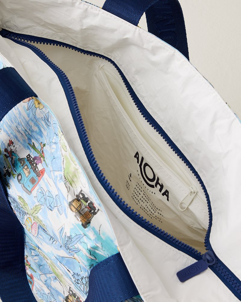 Exclusive Tommy Bahama x Disney x Aloha Collection Friends on the Move Day Tripper Tote - Light Blue