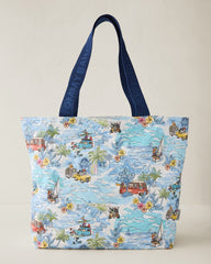 Exclusive Tommy Bahama x Disney x Aloha Collection Friends on the Move Day Tripper Tote - Light Blue