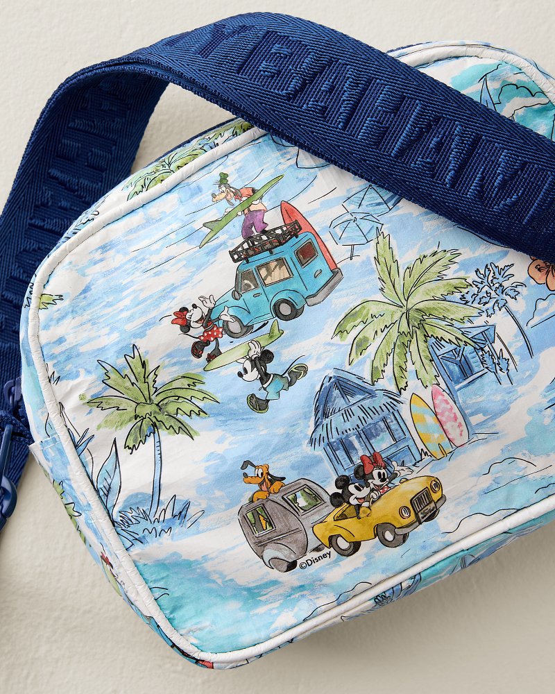 Exclusive Tommy Bahama x Disney x Aloha Collection Friends on the Move Le Tour Crossbody Bag - Light Blue