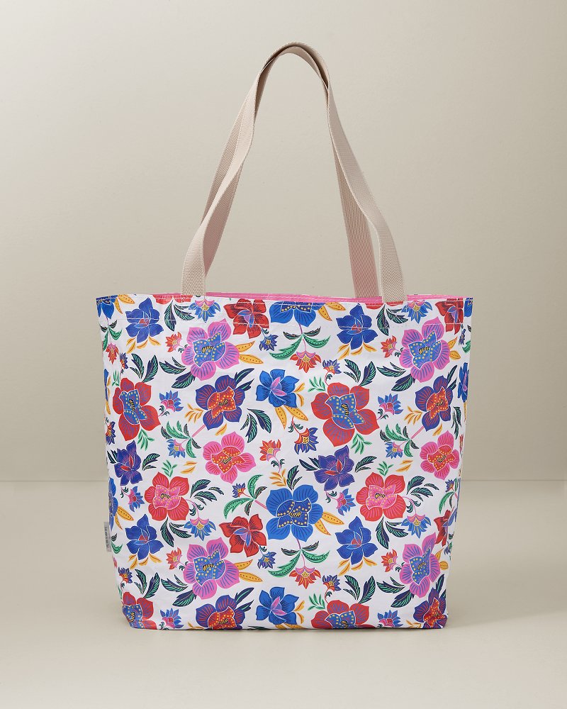 Tommy Bahama Exclusive Aloha Collection Tropi Flora Reversible Tote - Tropiflora