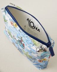 Exclusive Tommy Bahama x Disney x Aloha Collection Friends on the Move Small Pouch - Light Blue