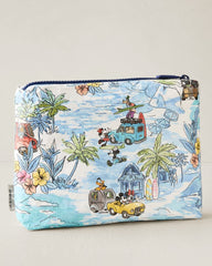 Exclusive Tommy Bahama x Disney x Aloha Collection Friends on the Move Small Pouch - Light Blue