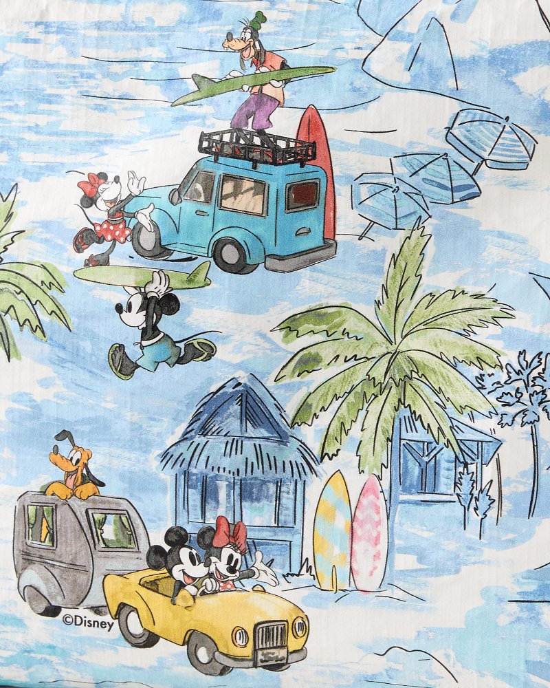 Exclusive Tommy Bahama x Disney x Aloha Collection Friends on the Move Small Pouch - Light Blue
