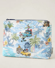 Exclusive Tommy Bahama x Disney x Aloha Collection Friends on the Move Small Pouch - Light Blue