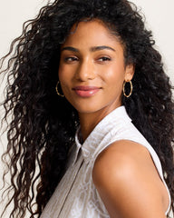 Island Essence Bamboo Hoop Earrings - Gold