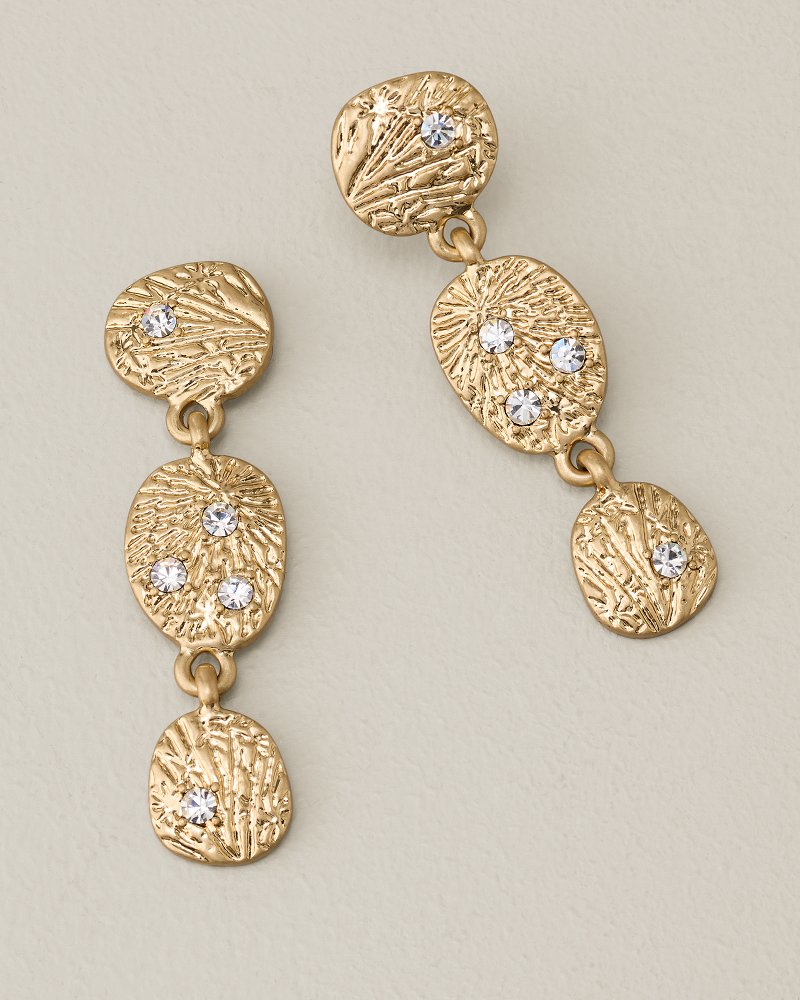 Marina Sol Textured Disc Earrings - Gold