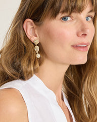 Marina Sol Textured Disc Earrings - Gold