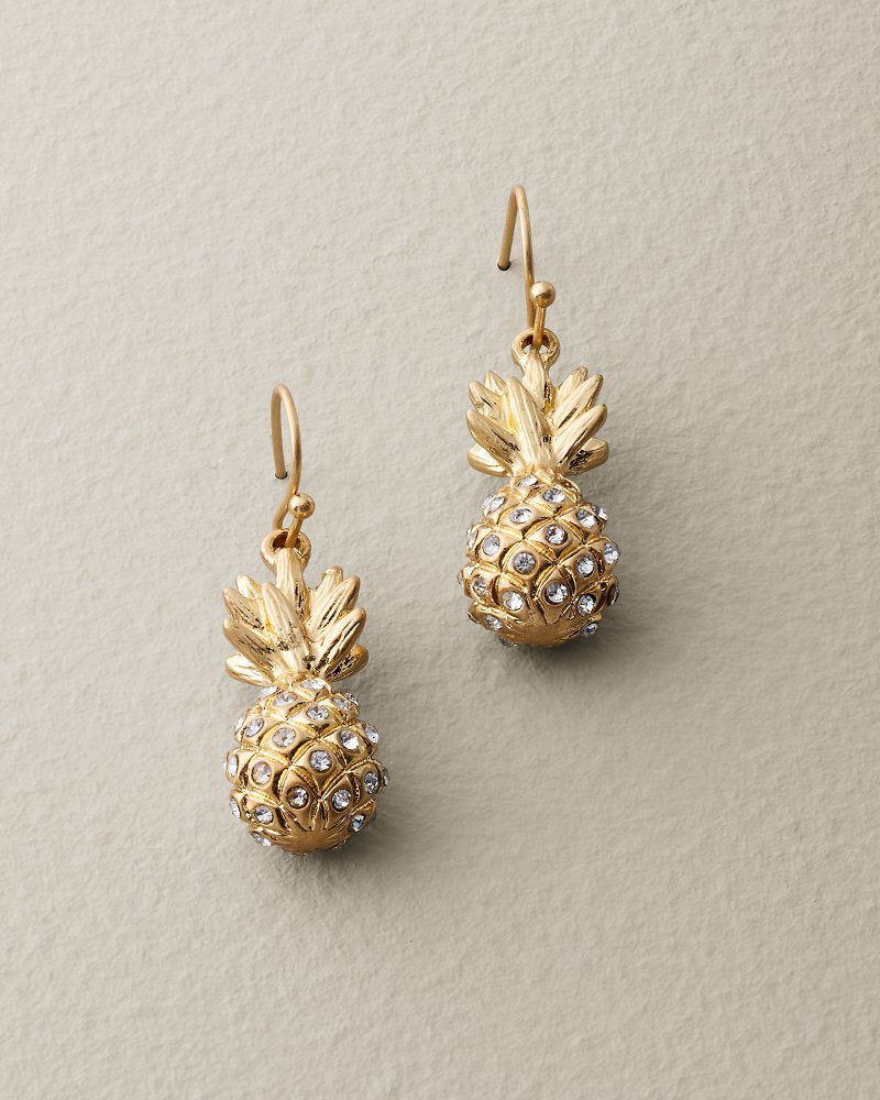 Terra Laguna Pineapple Drop Earrings - Gold