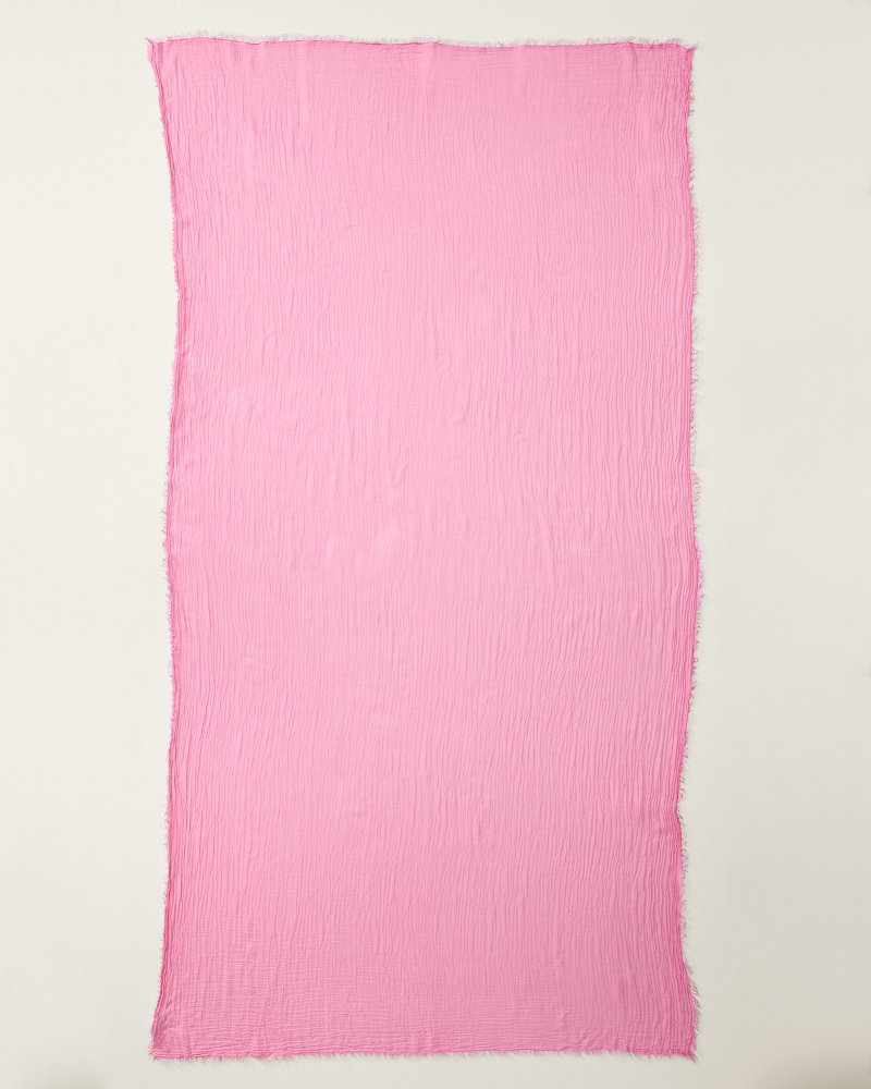 Modal Silk Crinkle Wrap - Beach Pink