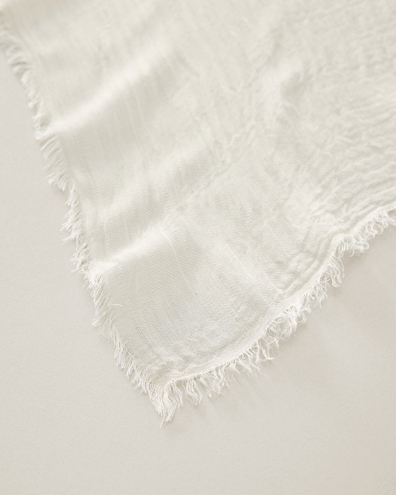 Modal Silk Crinkle Wrap - Cream