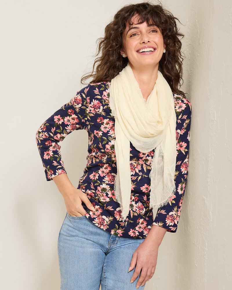 Modal Silk Crinkle Wrap - Cream