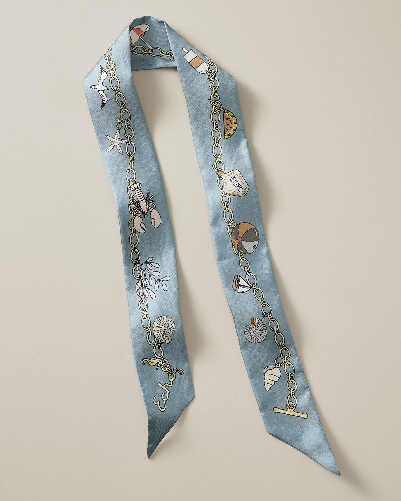 Charmed Life Silk Ribbon Scarf - Blue Shadow