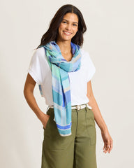 Painted Plaid Wrap - Ultramarine