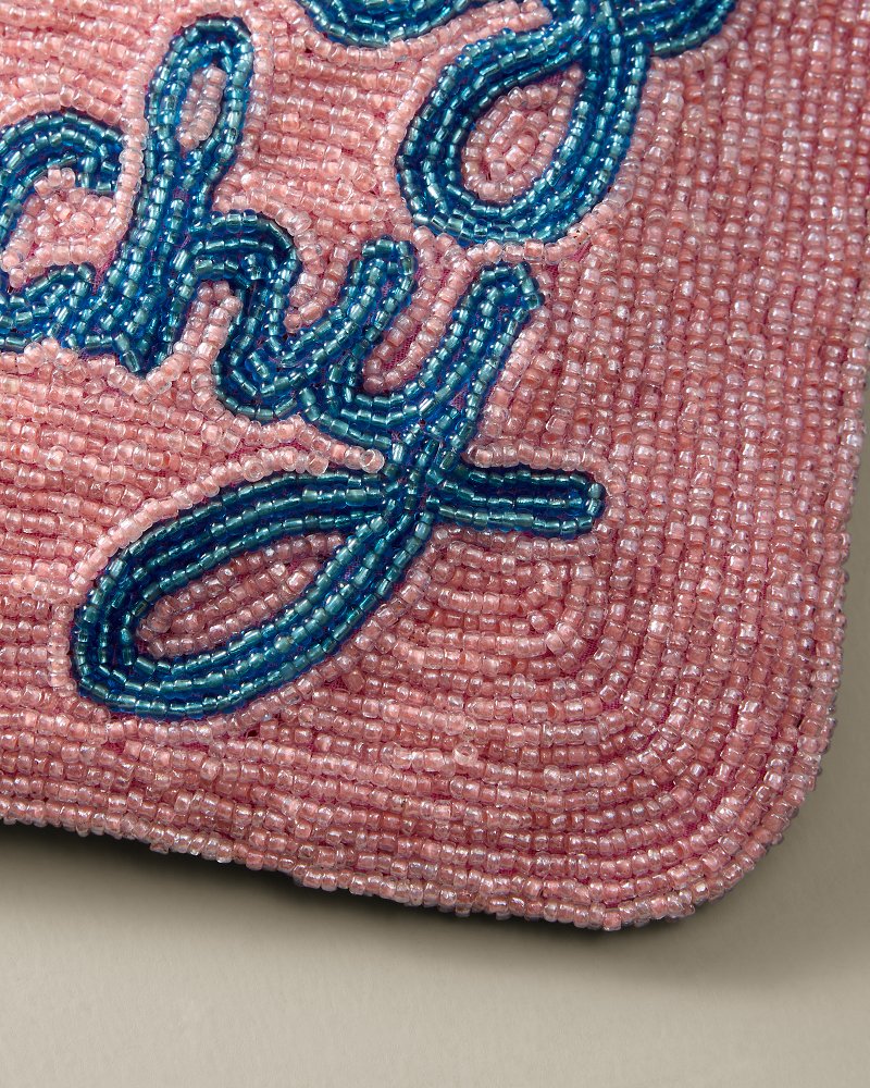 Feeling Beachy Beaded Clutch - Baby Pink
