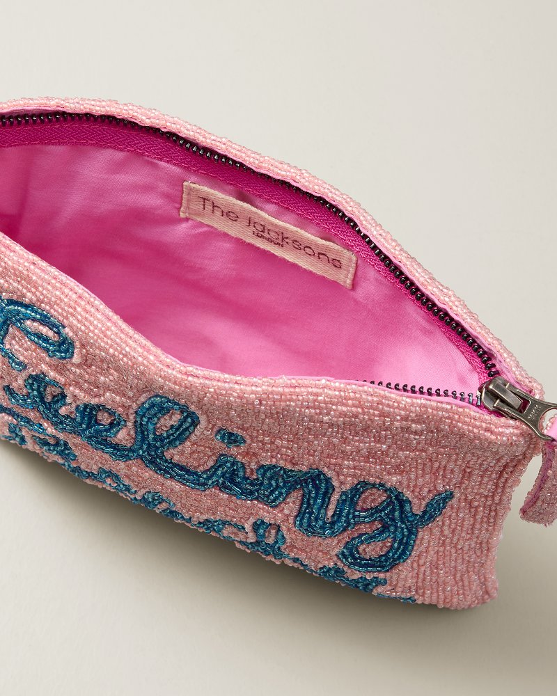 Feeling Beachy Beaded Clutch - Baby Pink