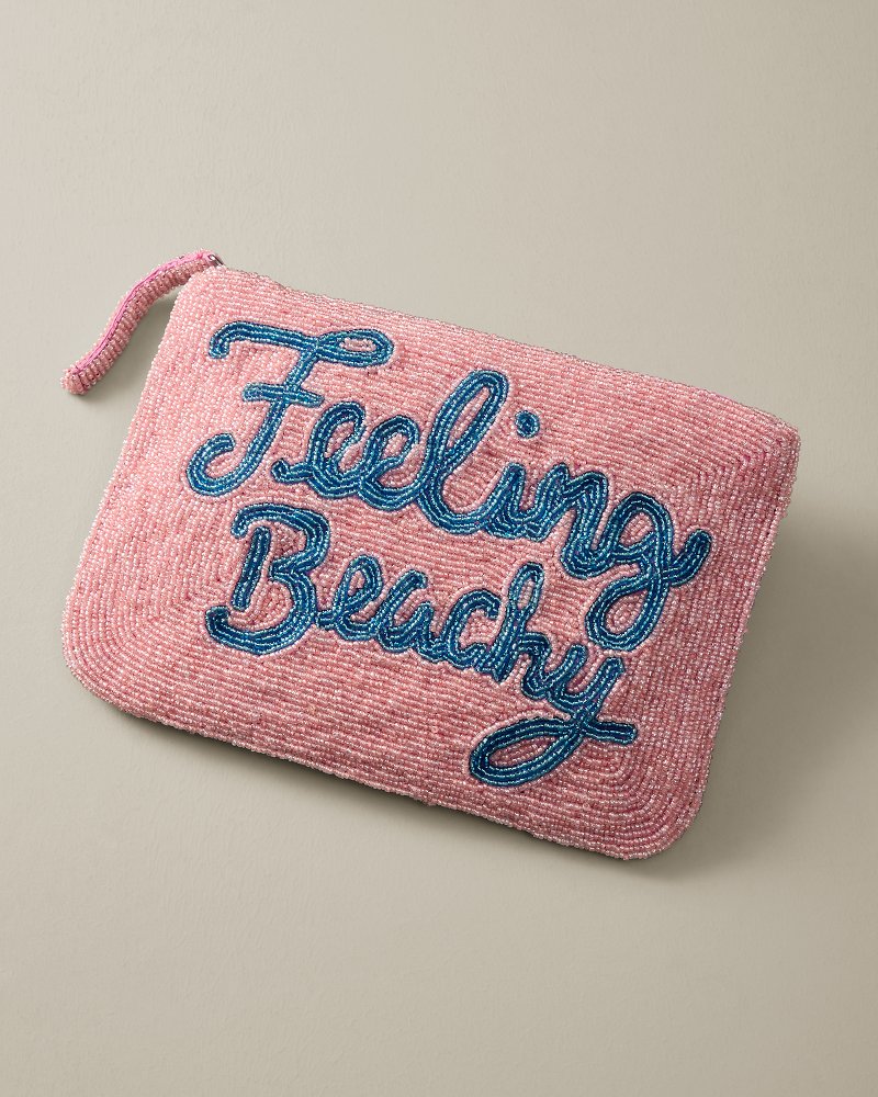 Feeling Beachy Beaded Clutch - Baby Pink