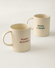 Patchwork Holiday Mugs - Set of 2 - Multicolor
