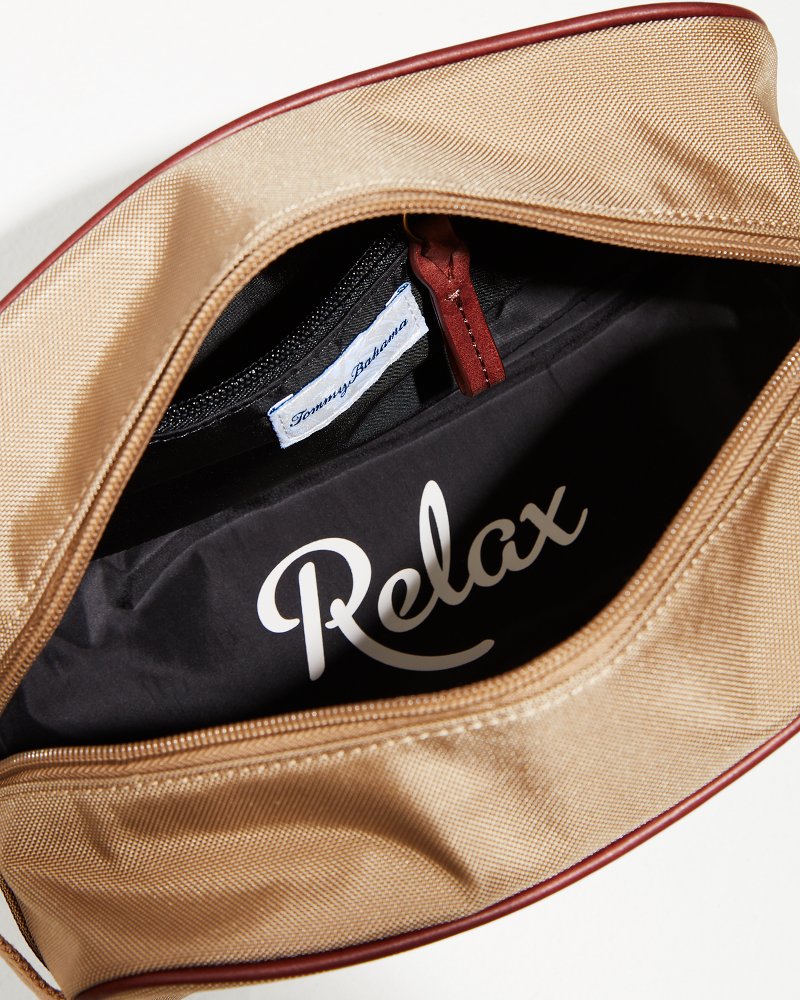 Tommy Bahama Tonal Nylon Toiletry Bag - Khaki