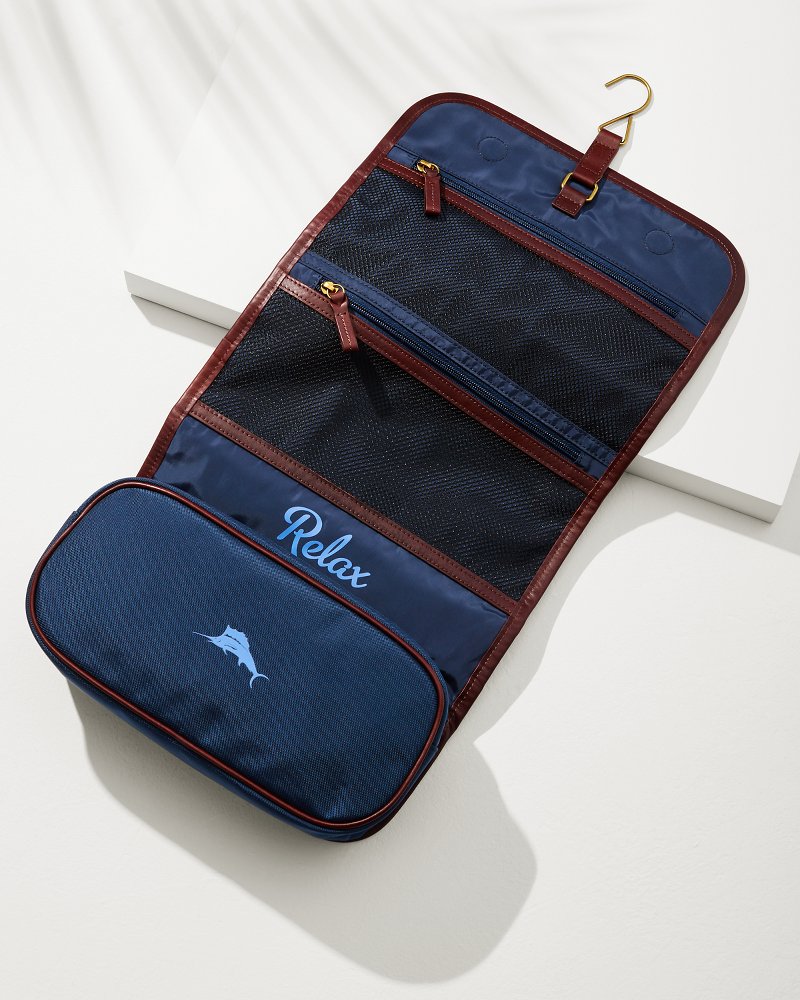 Tommy Bahama Nylon Hanging Dopp Kit - Dark Navy