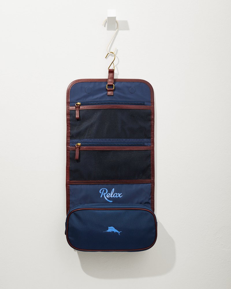 Tommy Bahama Nylon Hanging Dopp Kit - Dark Navy
