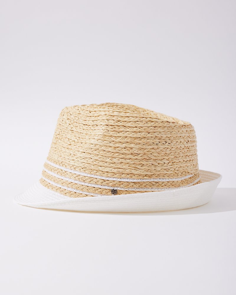 Jordan Raffia Fedora Hat - White