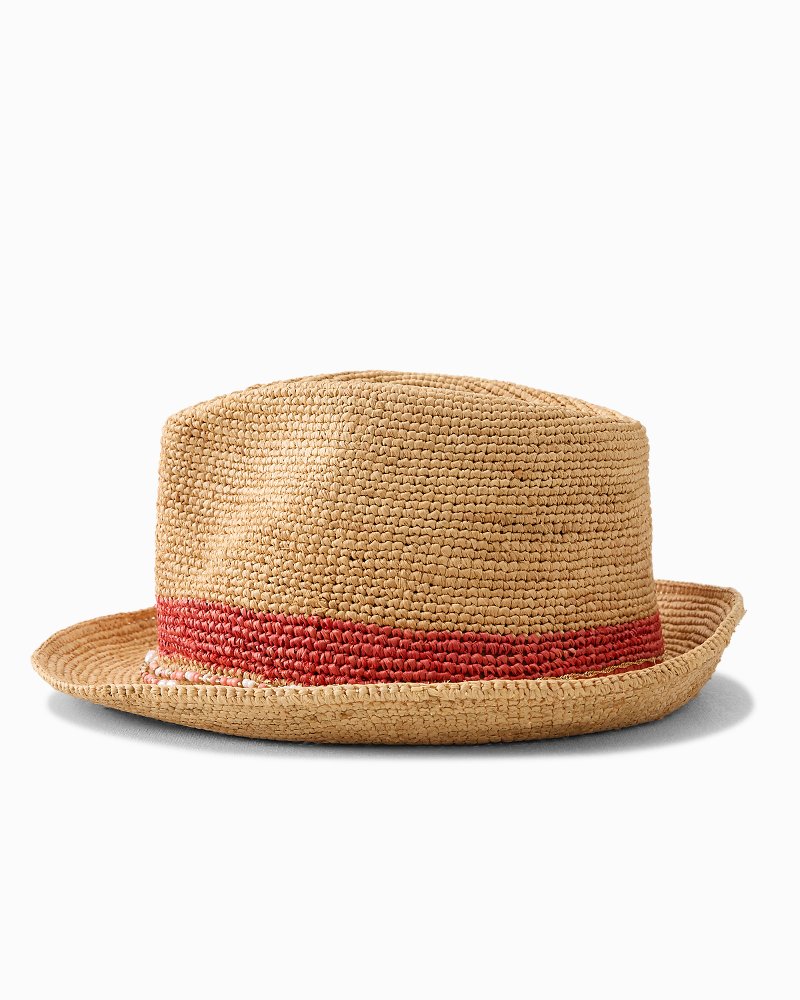 Hepburn Raffia Fedora Hat - Natural