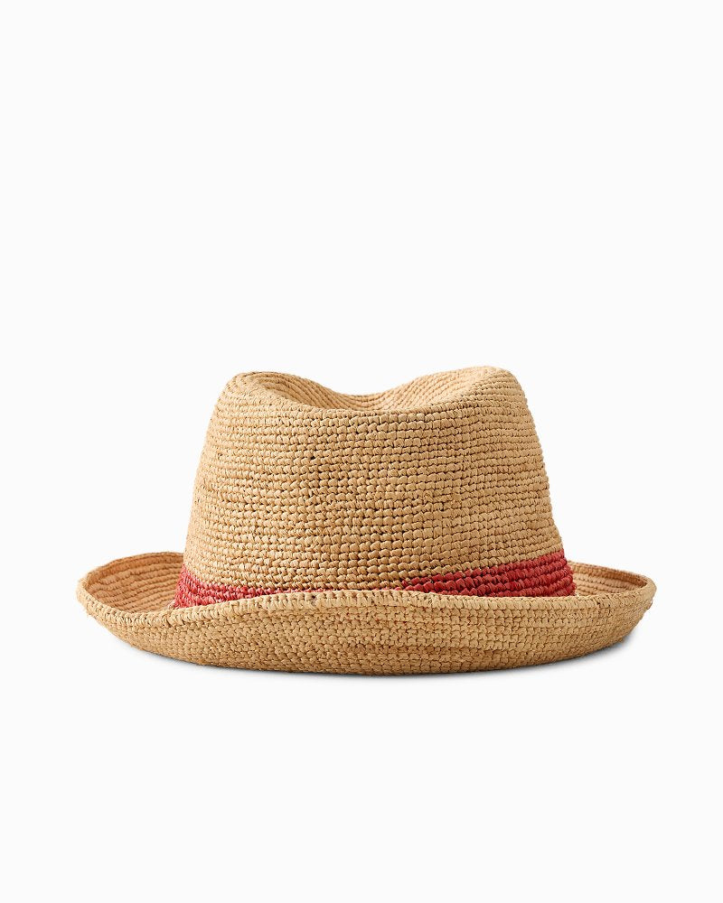Hepburn Raffia Fedora Hat - Natural