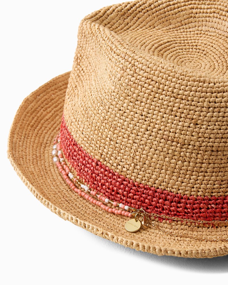 Hepburn Raffia Fedora Hat - Natural
