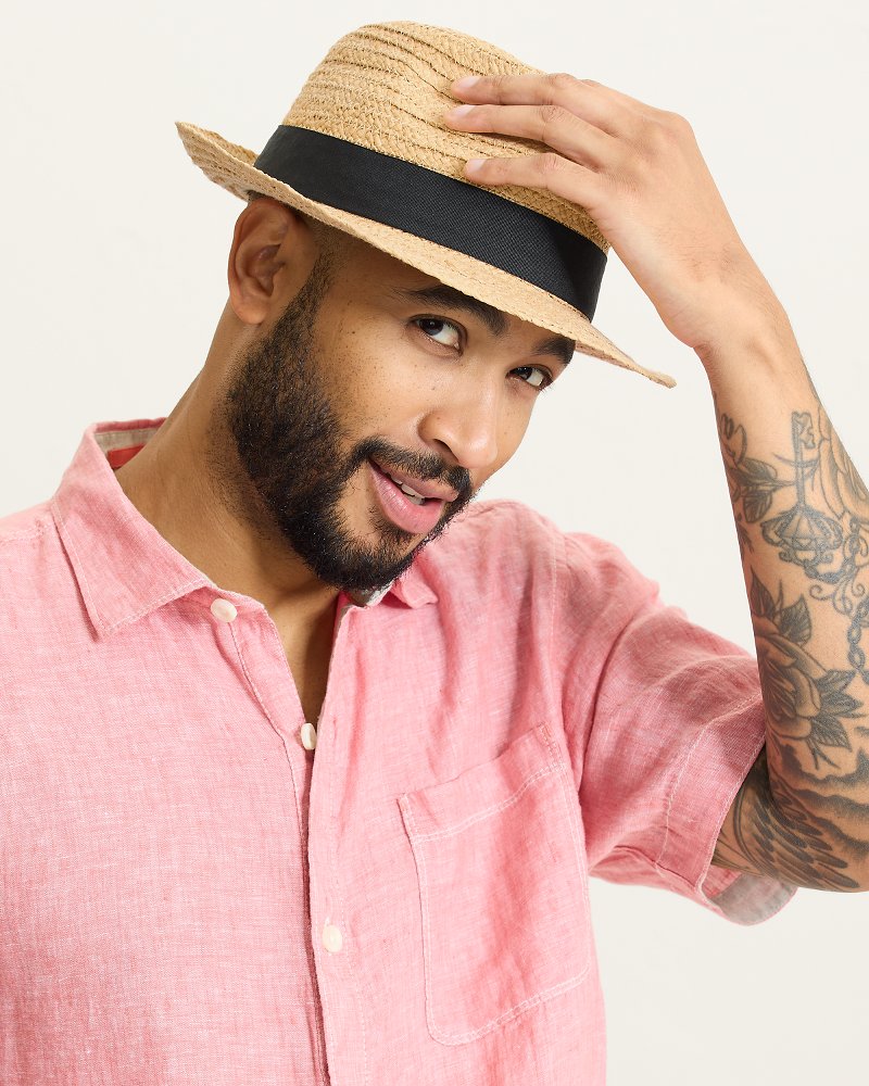 Men's Fedora Palm Springs Raffia Hat - Natural