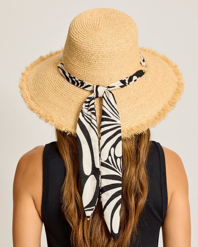 Kendall Raffia Wide-Brim Hat - Natural