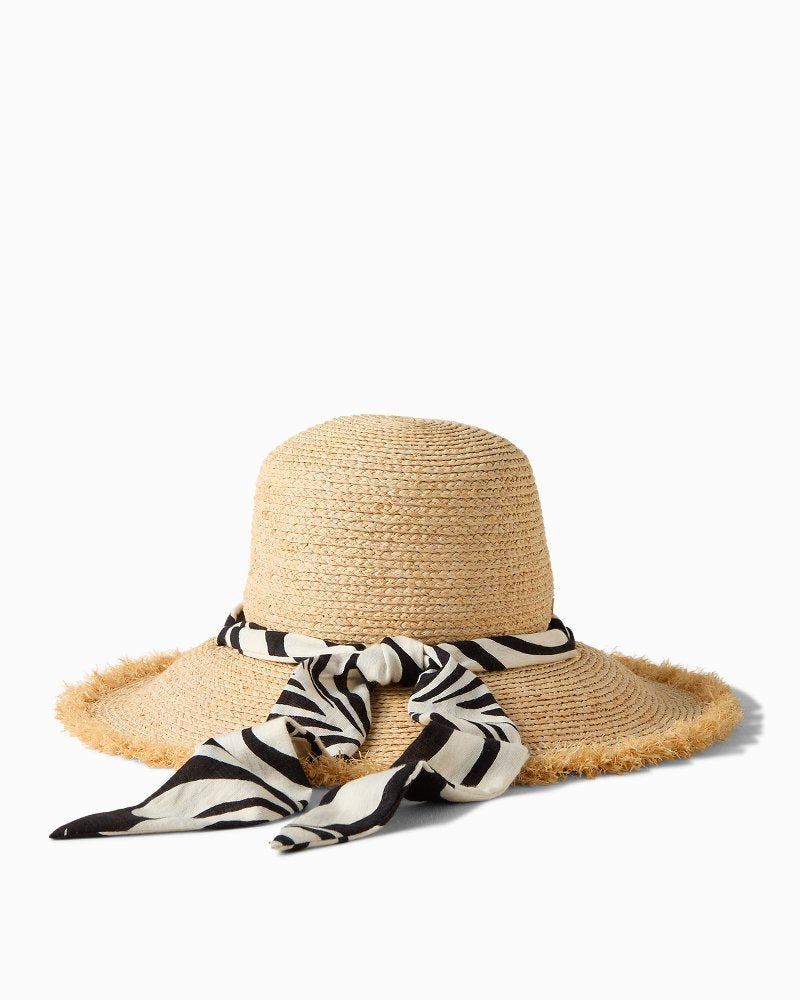 Kendall Raffia Wide-Brim Hat - Natural